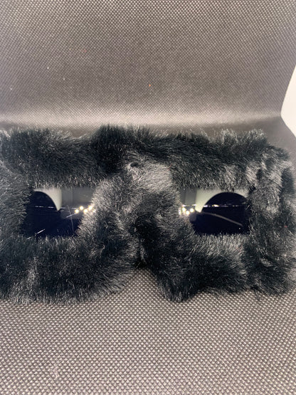 Fur Rim Fashion Glasses