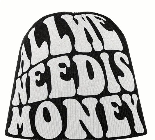 “ ALL WE NEED IS MONEY ” Knitted Beanie