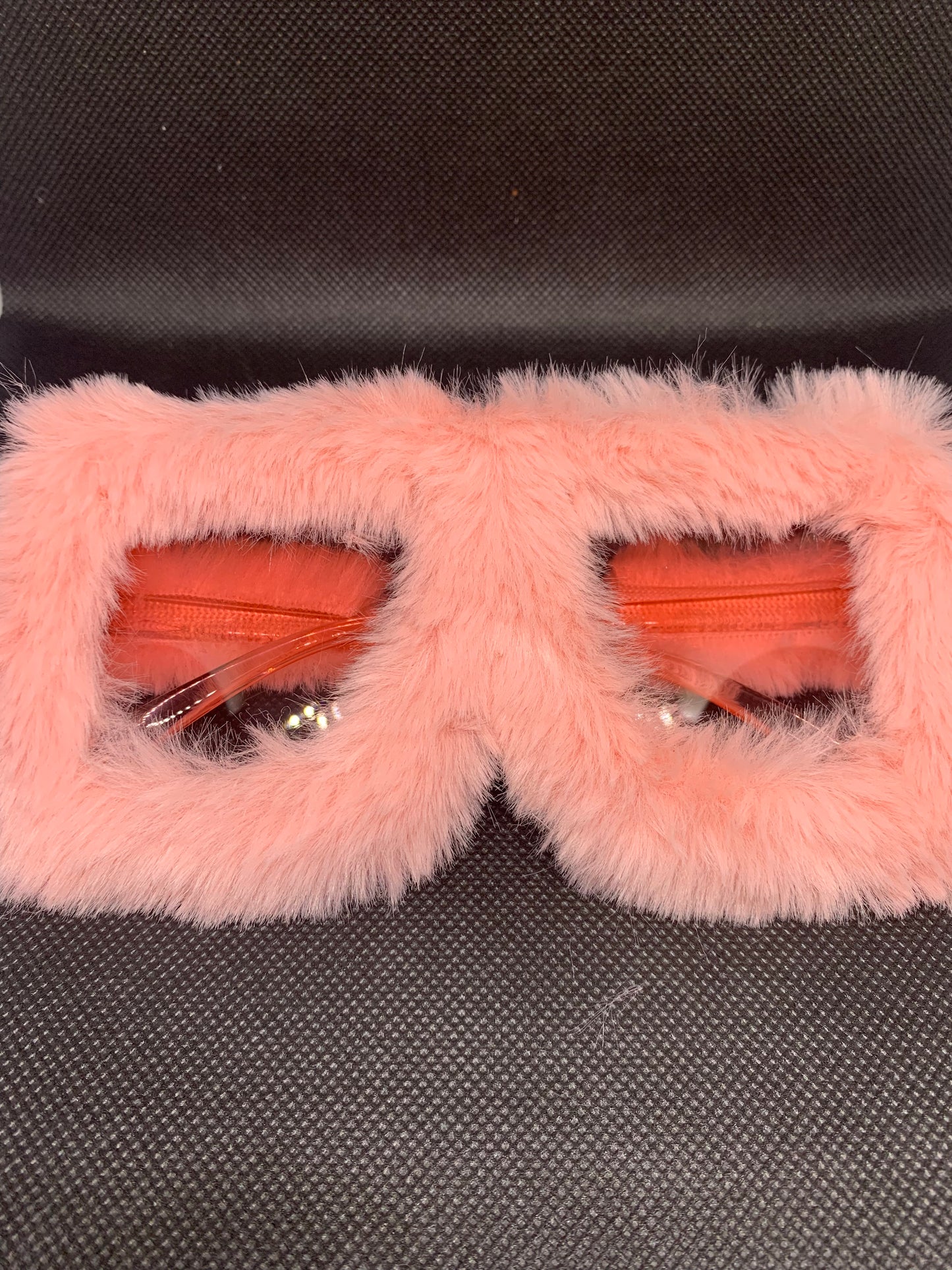 Fur Rim Fashion Glasses