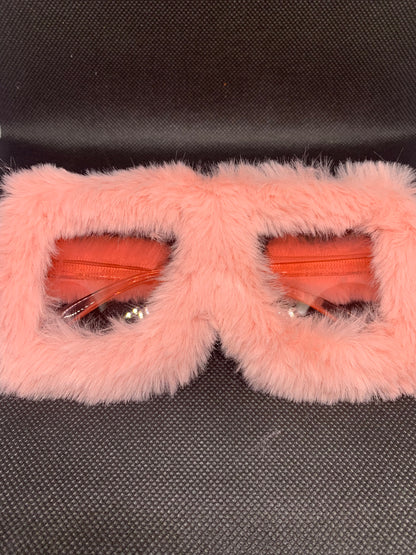 Fur Rim Fashion Glasses