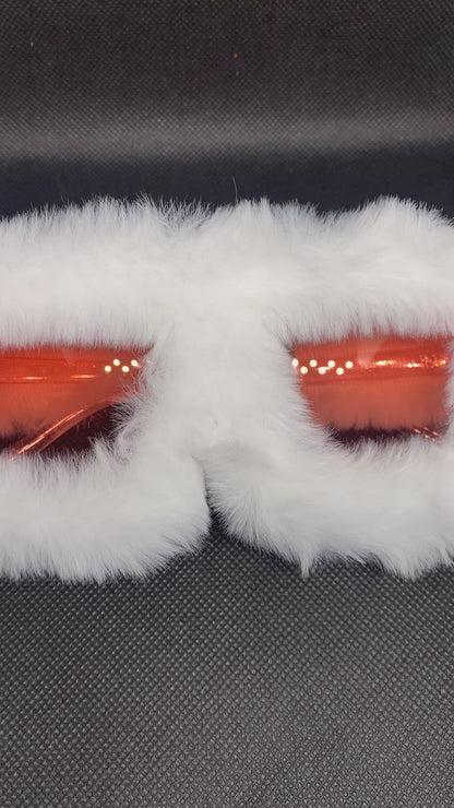 Fur Rim Fashion Glasses